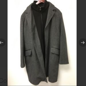 XL Designer Cole Haan Overcoat Wool Blend EUC